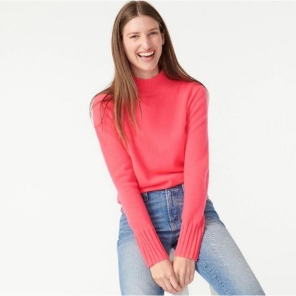 🎁🎁J.Crew 100% cashmere mock neck sweater - Picture 1 of 2